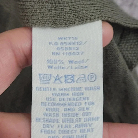 Boden Womens Green 100% Wool Long Sleeve Open Front Cardigan Sz 8  16PT - Picture 5 of 6